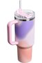 Quencher H2.O Flowstate ™   Tumbler Thermos with Straw |   1.18L Pink Patterned - 4