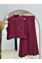 Cancel Buy Tünelli Double Pocketed Vest Set Set-Mf678 Claret Red - 7