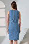 Women's Thick Strap Classic Model Medium Length Trendy Dress Bnj-666 - 7