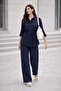 Women's Lace Detailed Soft Fabric Shirt and Pants Set - 3