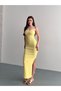 Back Strap with Crisscross Straps Laces Knit Dress - 3
