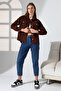 Women's Oversized Khaki Utility Shirt Jacket Double Pocketed Modern Style Bnj-654