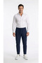 Men's Navy Blue Color Quality Stretchy Stretch Fabric Ankle-Length Jogger Pants Woven Pants Back Pocketed