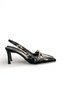Women's Patent Leather Stone Buckle Detail Stiletto - 2