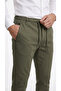 Men's Khaki Color Quality Pants Stretchy Stretch Fabric Ankle-Length Jogger Pants Woven Back Pocketed - 5