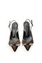 Women's Satin Stone Ribbon Detailed Medium Heel Stiletto - 4
