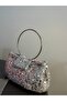 Silver Metal Strappy Evening Dress Bag a - 4