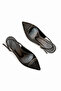Women's Satin Mid Heel Stiletto Buckled - 7