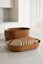 4 Piece Wooden Look Modern Bread Basket Modern-Stylish - Functional 15.5 X 26 X 4.5 cm - 2