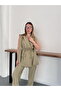 Tie-Detail Belted Blazer Vest Set Pant Suit - 2