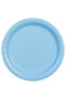 Light Blue Round Paper Plates 23cm – Pack of 6 Disposable Party Plates