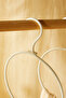 4 Pieces of Ring Ecru Color Fabric Covered Metal Accessory Hanger 24.5X16X0.5 - 2