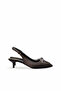 Women's Satin Mid Heel Stiletto Buckled - 2