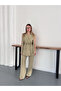 Tie-Detail Belted Blazer Vest Set Pant Suit - 6