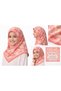 Cherry Blossom Young Girls' Women's Cotton Piece Scarf Headscarf Daily Prayer Prayer Course - 2
