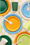 Light Blue Round Paper Plates 23cm – Pack of 6 Disposable Party Plates - 4