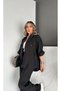 Egzoti̇k Asortik Women's V-Neck Large Pocket Snap Detailed Waist Elastic Back Pants Slim Shirt & P - 2