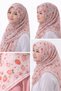 Strawberry Flower Ribbon Young Girls Children Women Cotton Pack Scarf Headscarf Daily Prayer Course - 2