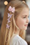 Pink Color Butterfly Pearl Children's Side Buckle