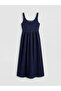 Drawstring Waist Jean Dress - 4