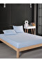 Double Striped Satin Duvet Cover Set Baby Blue - 3