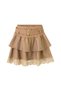 Women's Skirt Layered Model Lace Detailed Mini TENCEL™ Skirt - 2