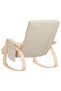 Scaun balansoar, crem, material textil - 5