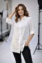 Women's Shirt Sleeve Foldable 85 cm Long Crepe Fabric