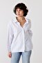 Oversize Poplin Gömlek Beyaz - 2