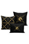 Classic Horse Series Double Sided Digital Printed Set of 3 Throw Pillow Covers (Horse)