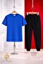 Children's Plain Printed T-Shirt Tracksuit Set