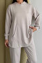 Oversized Hooded Kangaroo Pocket Modal Hijab Suit 3180 - Special Series - 7