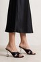 Cinderella Women's Heels Slipper Black Satin - 4