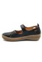 Turyeb Genuine Leather Orthopedic Women's Casual Ballet Flats Shoes Black - 4