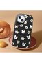 iPhone 13/14 Compatible Shock-Absorbing Camera Protected Black Silicone Case Cartoon Patterned - 3
