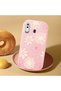 Samsung Galaxy A20 Compatible Shock-Absorbing Camera Protected Pink Silicone Case Floral Print - 2
