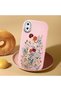 iPhone XS Max Compatible Camera Protected Pink Soft Silicone Phone Case Floral Print - 2