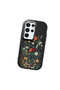 Samsung Galaxy S24 Ultra Compatible Camera Protected Black Soft Silicone Phone Case Floral Print