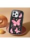 Redmi 12 Compatible Camera Protected Black Soft Silicone Phone Case Butterfly Patterned - 2