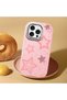 iPhone 15 Pro Max Compatible Camera Protected Pink Soft Silicone Phone Case Pink Star - 2