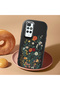 Redmi 10 2022 Compatible Black Soft Silicone Phone Case with Camera Protection Floral Print - 2