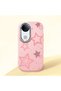 Vivo V50 Compatible Camera Protected Pink Soft Silicone Phone Case Pink Star - 3