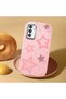 Samsung Galaxy F23 Compatible Camera Protected Pink Soft Silicone Phone Case with Star Pattern - 2