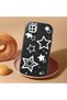 Redmi 9C Compatible Camera Protected Black Soft Silicone Phone Case Star Patterned - 2