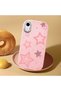 iPhone Xr Compatible Camera Protected Pink Soft Silicone Phone Case Pink Star - 2