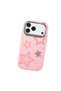 iPhone 18 Pro Max Compatible Case Camera Protector Pink Stars Patterned Silicone Lover Couple Phone Case - 3