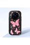 Vivo X200 Pro Compatible Camera Protected Black Soft Silicone Phone Case Butterfly Patterned - 3