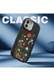 iPhone 17E Compatible Camera Protected Black Soft Silicone Phone Case with Floral Pattern - 5