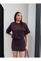 Crew Neck Mini Dress with Waist Tie - 3