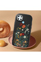 Realme C21Y Compatible Camera Protected Black Soft Silicone Phone Case Floral Print - 2